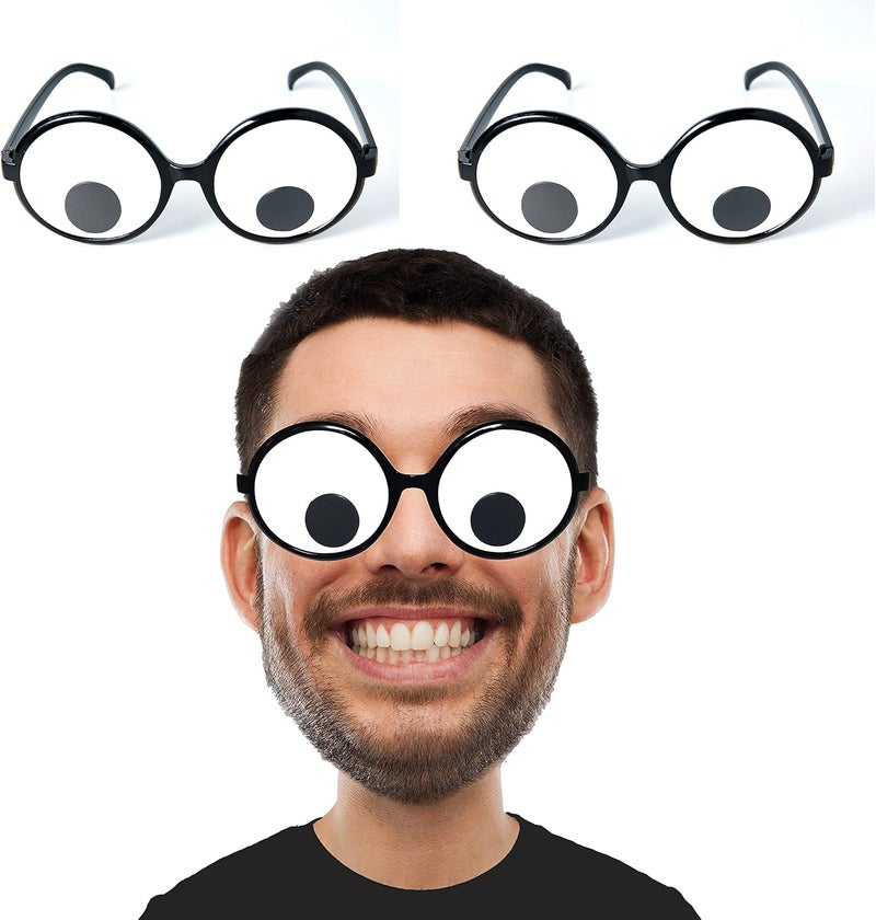 dodococa Googly Eyes Glasses Funny Shaking Costume Eye Glasses Novelty Shades Giant Googly Glasses for Adults Kids - Image 1